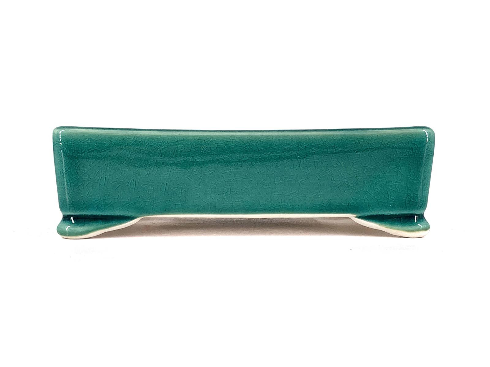 Tiesto rectangular 16 cm Yixing verde CPA85