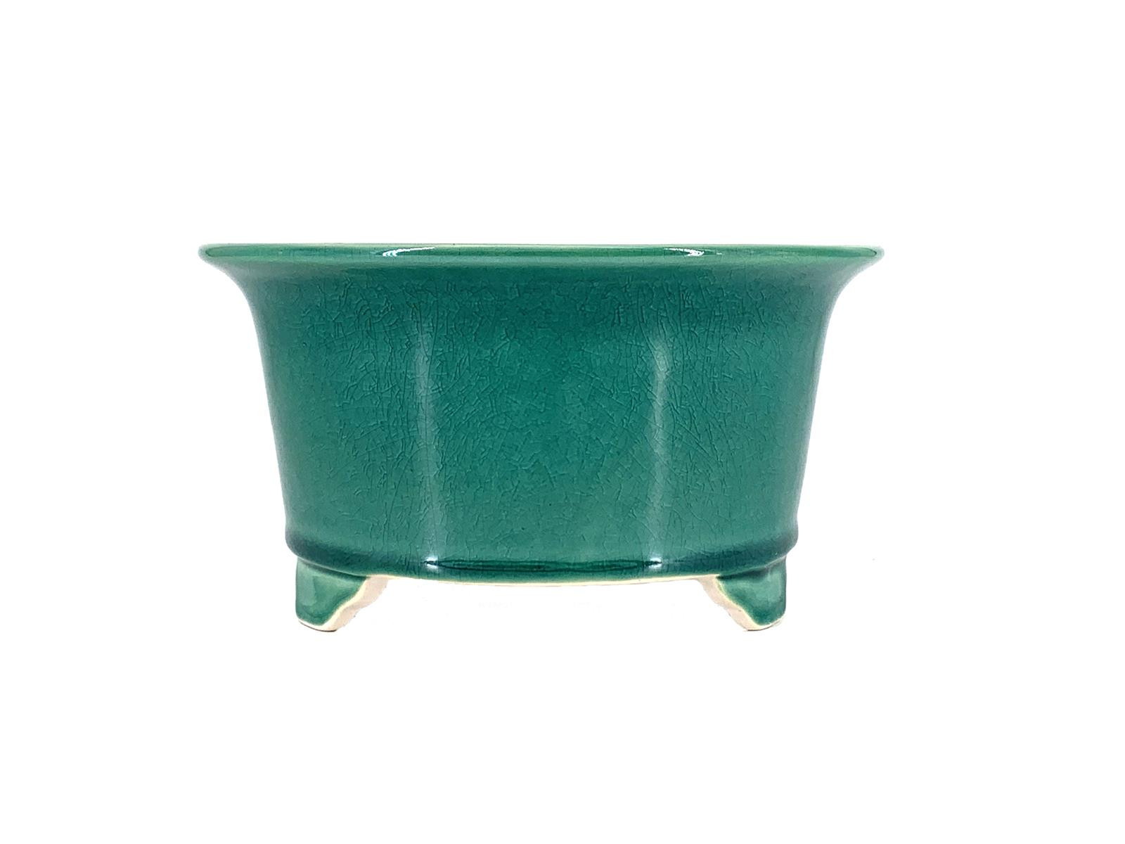 Tiesto redondo 17 cm Yixing verde CPA80