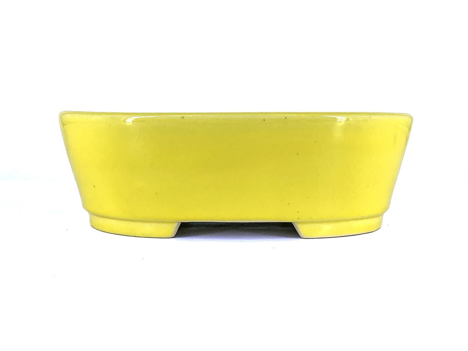 Tiesto ovalado 23 cm Yixing amarillo CPA75
