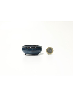 Tiesto redondo 6 cm azul 32511/1 bonsai