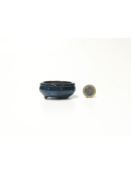 Tiesto redondo 6 cm azul 32511/1 bonsai