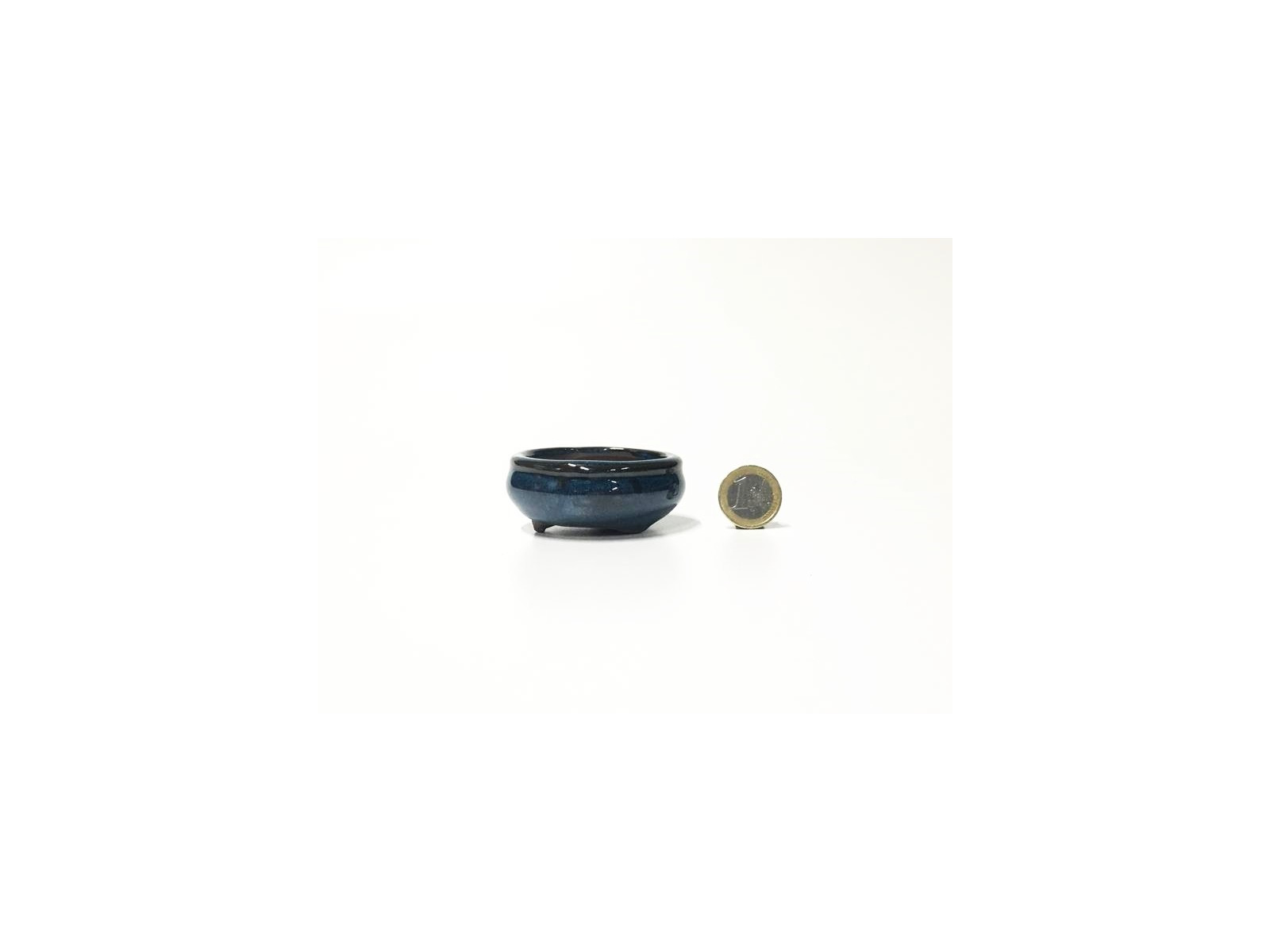 Tiesto redondo 6 cm azul 32511/1 bonsai