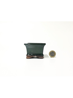 Tiesto cuadrado 7 cm verde 32511/8 para bonsai mame o kusamono