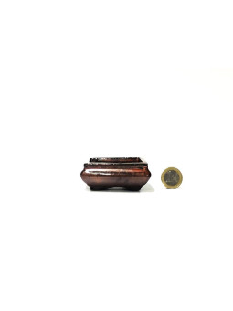 Tiesto rectangular 6.5 cm rojo 32511/11 bonsai kusamono mame