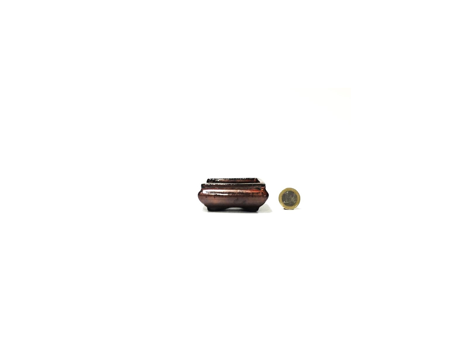 Tiesto rectangular 6.5 cm rojo 32511/11 bonsai kusamono mame