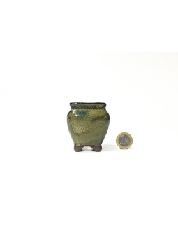 Tiesto cuadrado cascada 4.5 cm verde 32511/12 para bonsai kusamono o mame