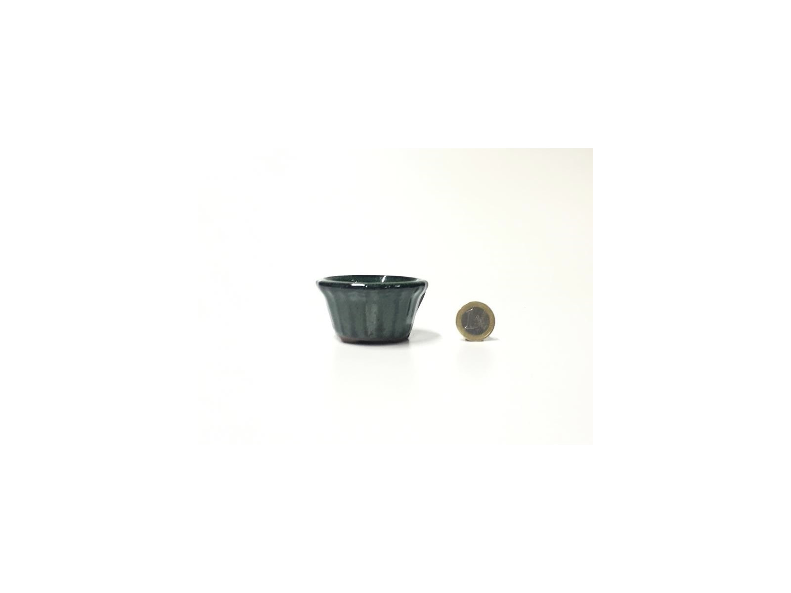 Tiesto redondo 6.5 cm verde 32511/18 bonsai kusamono  mame